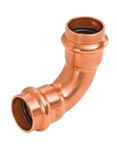 NIBCO 3/4 In. Long Radius 90 Deg. Press Copper Elbow (1/4 Bend)