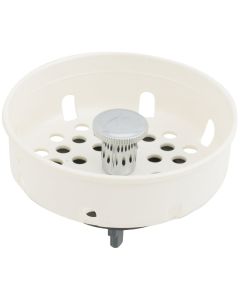 Do it 3-1/2 In. White Plastic Basket Strainer Stopper