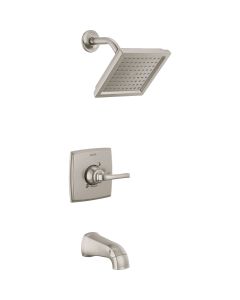 Delta Geist Brushed Nickle Single-Handle Tub and Shower Faucet