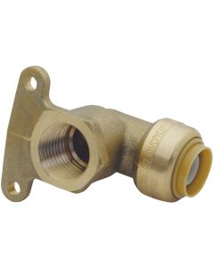 SharkBite 1/2 In. x 1/2 In. Push-to-Connect Hi-Ear Brass Elbow (1/4 Bend)