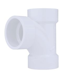 Charlotte Pipe 1-1/4 In. Schedule 40 Sanitary PVC Tee