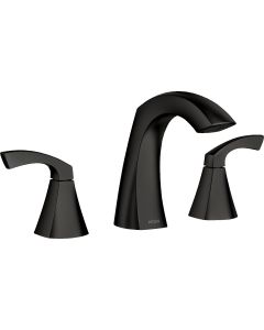 Moen Lindor Matte Black 2-Handle Widespread Bathroom Faucet