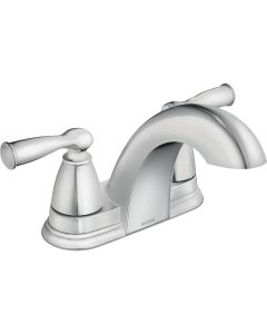 Moen Banbury Chrome 2-Handle Lever 4 In. Centerset Bathroom Faucet with Pop-Up