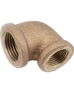 Anderson Metals 1/2 In. x 3/8 In. 90 Deg. Red Brass Elbow (1/4 Bend)