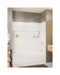 Bootz NexTile 4-Piece 60 In. L x 30 In. D Tub Wall Kit in White