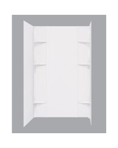 Mustee Durawall Model 260 5-Piece 60 In. W x 40 In. D Shower Wall Set in White