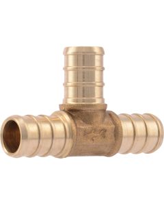 SharkBite 1/2 In. x 1/2 In. x 1/2 In. Barb Brass PEX Tee (10-Pack)