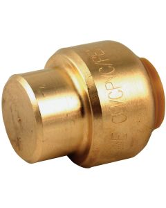 SharkBite 3/8 In. (1/2 In. OD) Push-to-Connect Brass End Push Cap