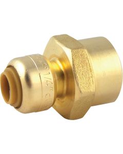 SharkBite 1/4 In. (3/8 In. OD) x 1/2 In. FNPT Reducing Brass Push-to-Connect Female Adapter