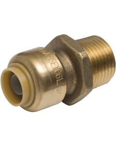 SharkBite 1/4 In. x 1/2 In. MNPT Reducing Brass Push-to-Connect Male Adapter