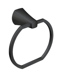 Moen Lindor Matte Black Towel Ring