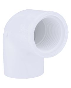 Charlotte Pipe 1 In. Female x Female Schedule 40 90 Deg. PVC Elbow (1/4 Bend)