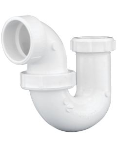 Charlotte Pipe 1-1/2 In., 1-1/4 In. White PVC P-Trap