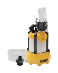 DEWALT 3/4 HP Submersible Aluminum Utility Pump with Hose Kit