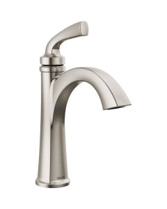 Delta Geist Brushed Nickel 1-Handle Lever Bathroom Faucet