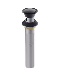 KOHLER Premium Matte Black 1-1/4 In. Clicker Drain with Overflow