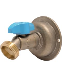 Sharkbite 1/2 In. x 3/4 In. MHT Quarter Turn Brass No Kink 45 Degree Hose Bibb