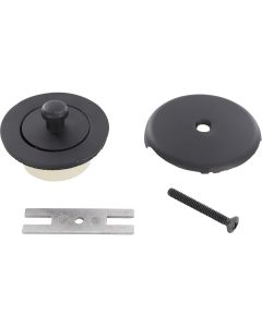 Danco Universal Matte Black Lift 'N Turn Tub Drain Trim Kit with Overflow