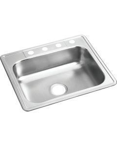 Elkay Dayton Single Bowl 25 In. x 22 In. x 6-9/16 In. Deep Stainless Steel Kitchen Sink