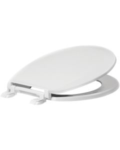 Centoco Elongated Closed Front White Plastic Standard Toilet Seat