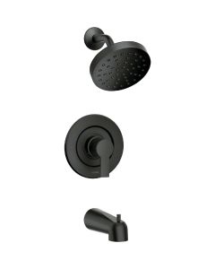 Moen Rinza Matte Black Single-Handle Posi-Temp Tub & Shower Faucet