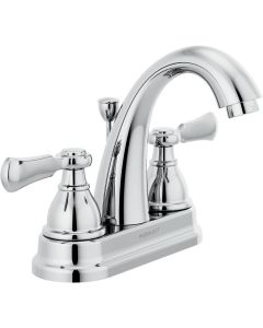 Peerless Elmhurst Chrome 2-Handle Lever 4 In. Centerset High-Arc Spout Bathroom Faucet