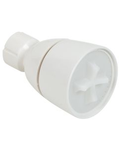 White Sgl Adj Showerhead
