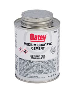 Oatey 8 Oz. 40 F to 90 F PVC Gray Cement