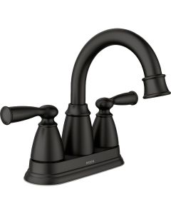 Moen Banbury Matte Black 2-Handle High Arc Center Bathroom Faucet