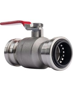 QuickFitting 1 In. Push-to-Connect Stainless Steel Full Port Ball Valve