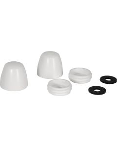 Fluidmaster Secure Cap White Plastic Screw-On Toilet Bolt Caps (2-Pack)