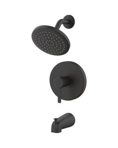 Home Impressions Matte Black Single-Handle Lever Tub & Shower Faucet