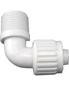 Flair-It 1/2 In. PEX x 1/2 In. MPT 90 Deg. Plastic Compression Male PEX Elbow (1/4 Bend)