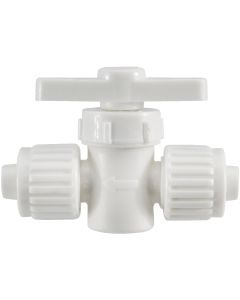 Flair-it 3/8 In. PEX x 3/8 In. PEX Plastic White Straight Stop Valve