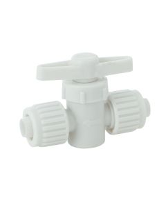 Flair-it 1/2 In. PEX x 1/2 In. PEX Plastic White Straight Stop Valve