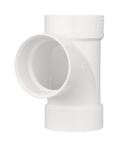 Charlotte Pipe 6 In. Schedule 40 Sanitary PVC Tee