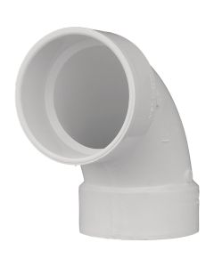 Charlotte Pipe 6 In. Schedule 40 90 Deg. Sanitary DWV PVC Elbow (1/4 Bend)