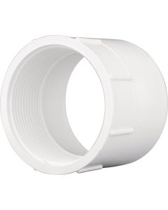 Charlotte Pipe 6 In. Hub x 6 In. FPT Schedule 40 DWV PVC Adapter