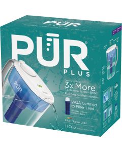 PUR PLUS 11 Cup Water Filter Pitcher, White