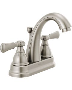 Peerless Elmhurst Brushed Nickel 2-Handle Lever 4 In. Centerset High-Arc Spout Bathroom Faucet