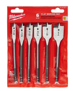 Image of Milwaukee Flat Boring Bit 6" Universal Set - 6PC