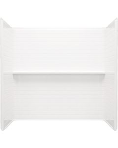 Sterling Traverse 4-Piece 60 In. x 30 In. Tub Wall Kit in White (Subway Tile Pattern)