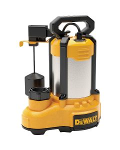 DEWALT 1 HP Submersible Stainless Steel /Cast Iron Submersible Sump Pump with Vertical Float Switch