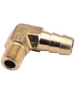 Anderson Metals 3/8 In. MIP x 1/2 In. Hose Barbed 90 Deg. Brass Elbow (1/4 Bend)