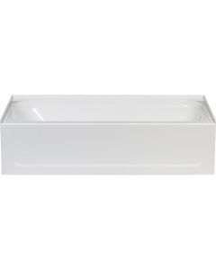 Mustee Topaz 60 In. L x 30 In. W x 16-1/2 In. D Right Drain Bathtub in White