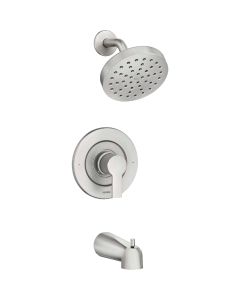 Moen Rinza Spot Resistant Nickel Single-Handle Posi-Temp Tub & Shower Faucet