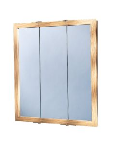 Zenith Oak 24 In. W x 4-1/2 In. D x 26 In. H Tri-View Surface Mount Medicine Cabinet