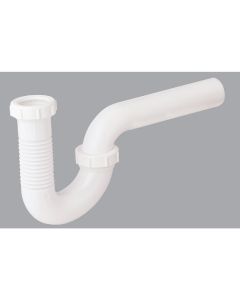 Do it 1-1/2 In., 1-1/4 In. White Plastic Flexible P-Trap