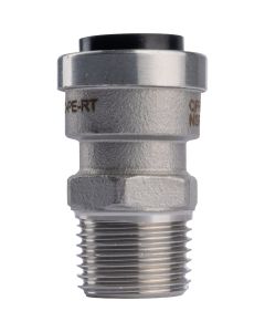 QuickFitting 1/2 In. Push-to-Connect x 1/2 In. MNPT Stainless Steel Straight Male Adapter