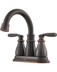 Moen Hilliard Mediterranean Bronze 2-Handle High-Arc Centerset Bathroom Faucet